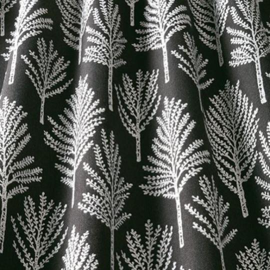 mediterran country desing klasszikus elegans szovet szott polieszter minta levelek fuggony kiegeszitok textil lakberendezes felujitas fekete.JPG